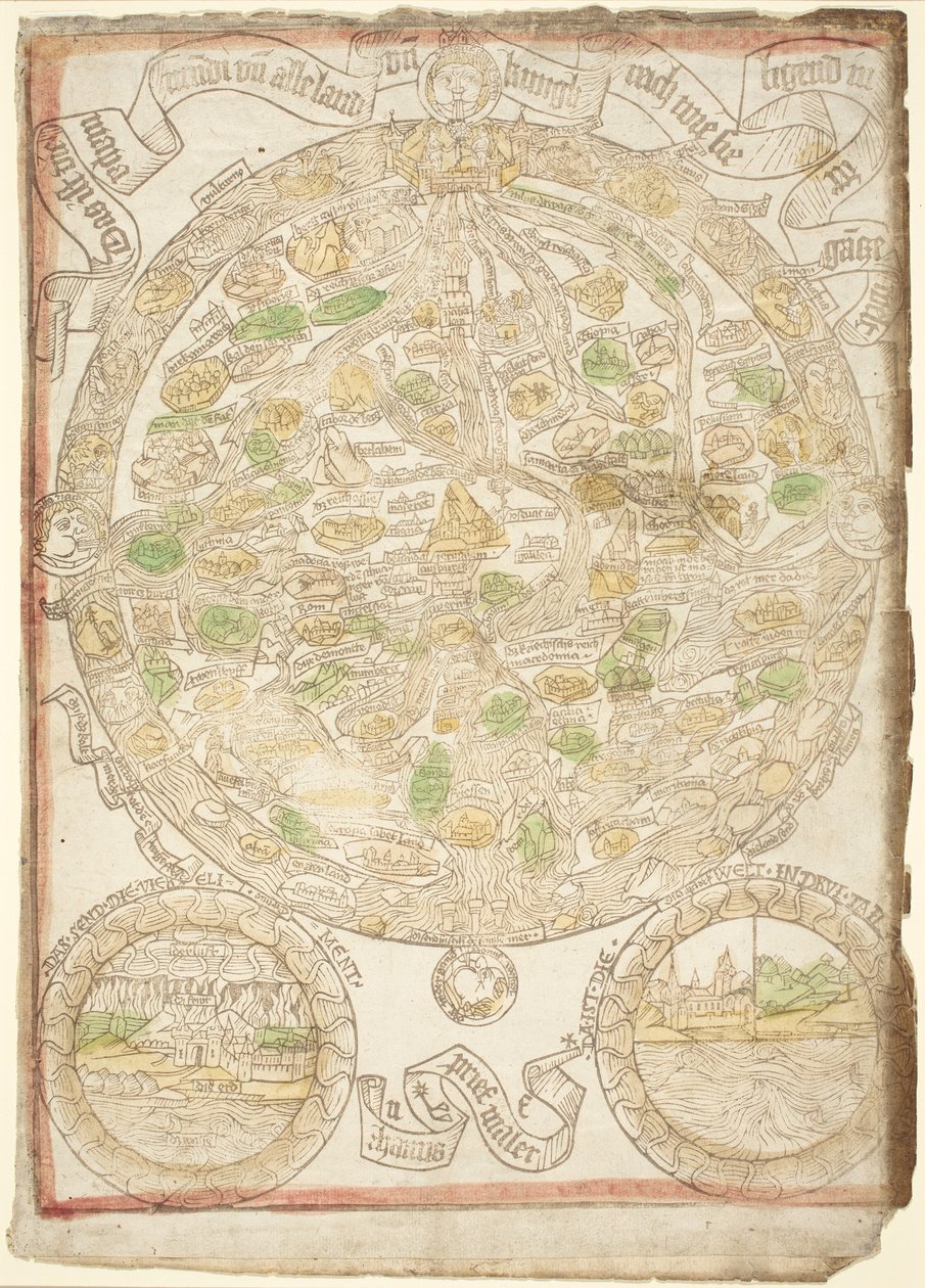 خريطة العالم ، ج. 1480. بواسطة غير معروف