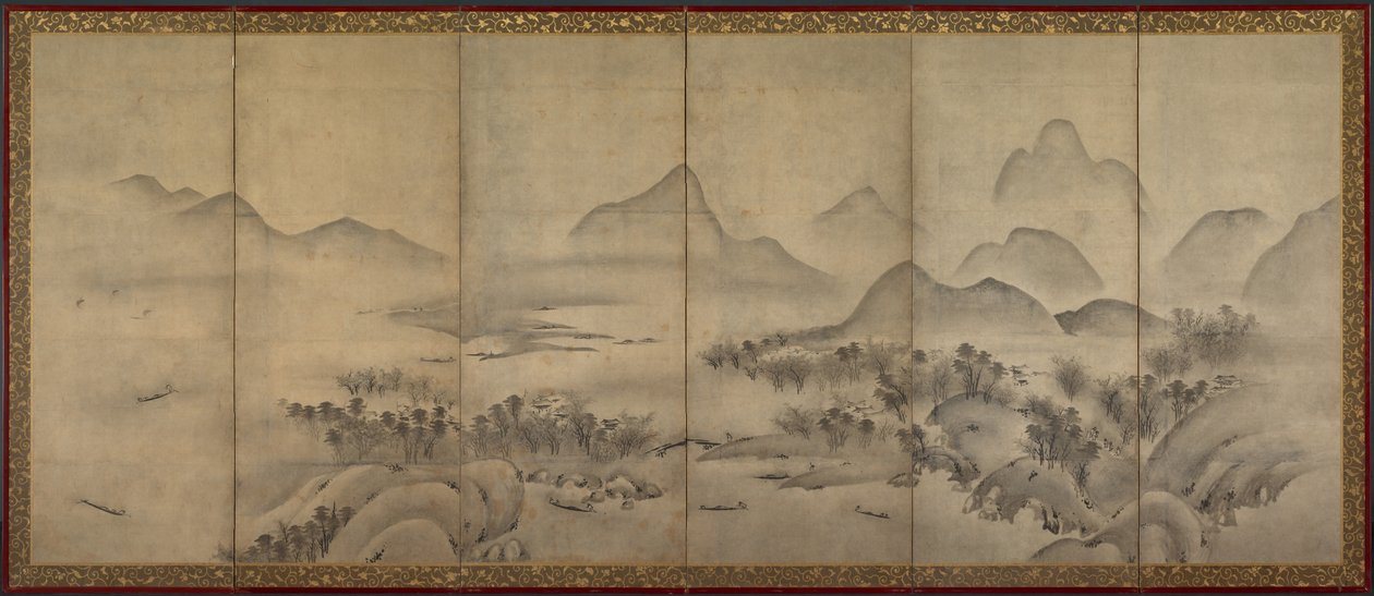 منظر طبيعي مقمر ، أواخر 1500s. بواسطة غير معروف