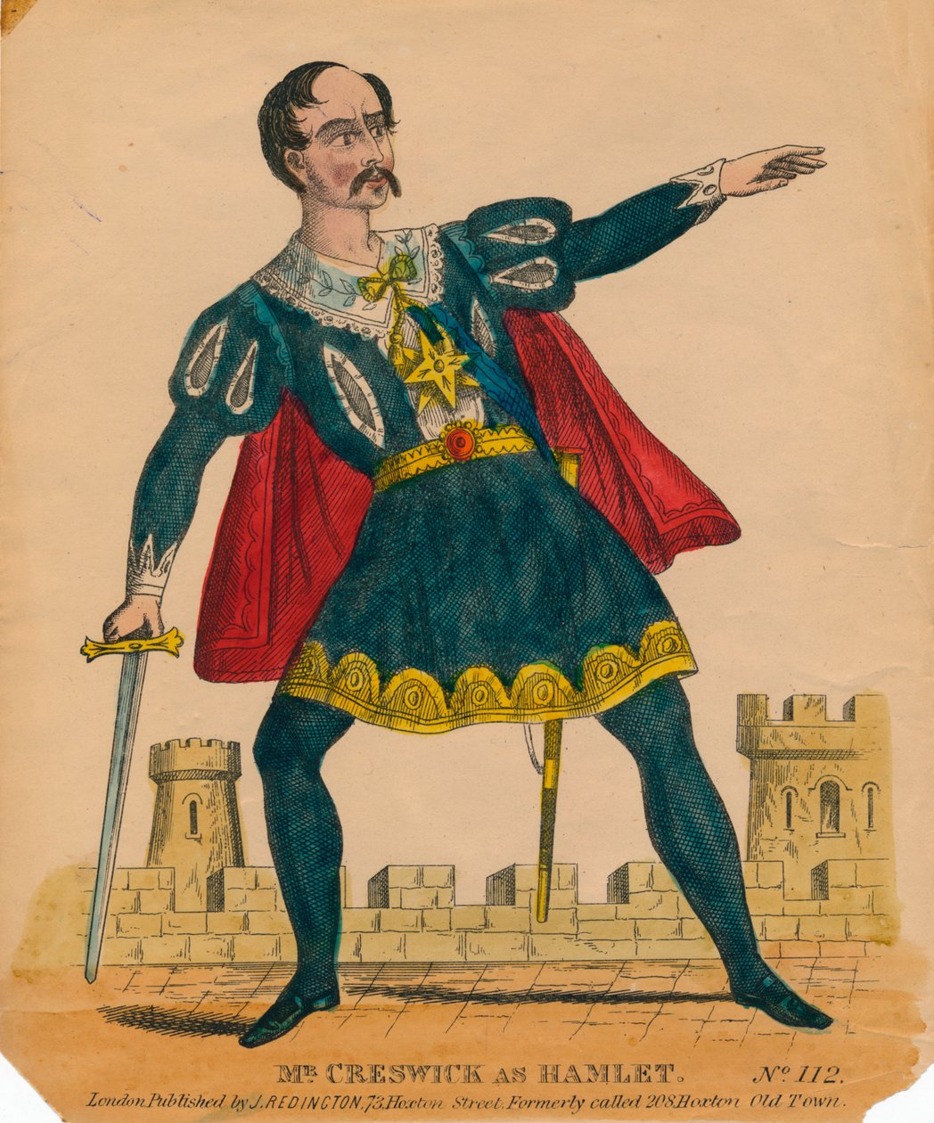 السيد كريسويك مثل هاملت ، 1849. بواسطة غير معروف