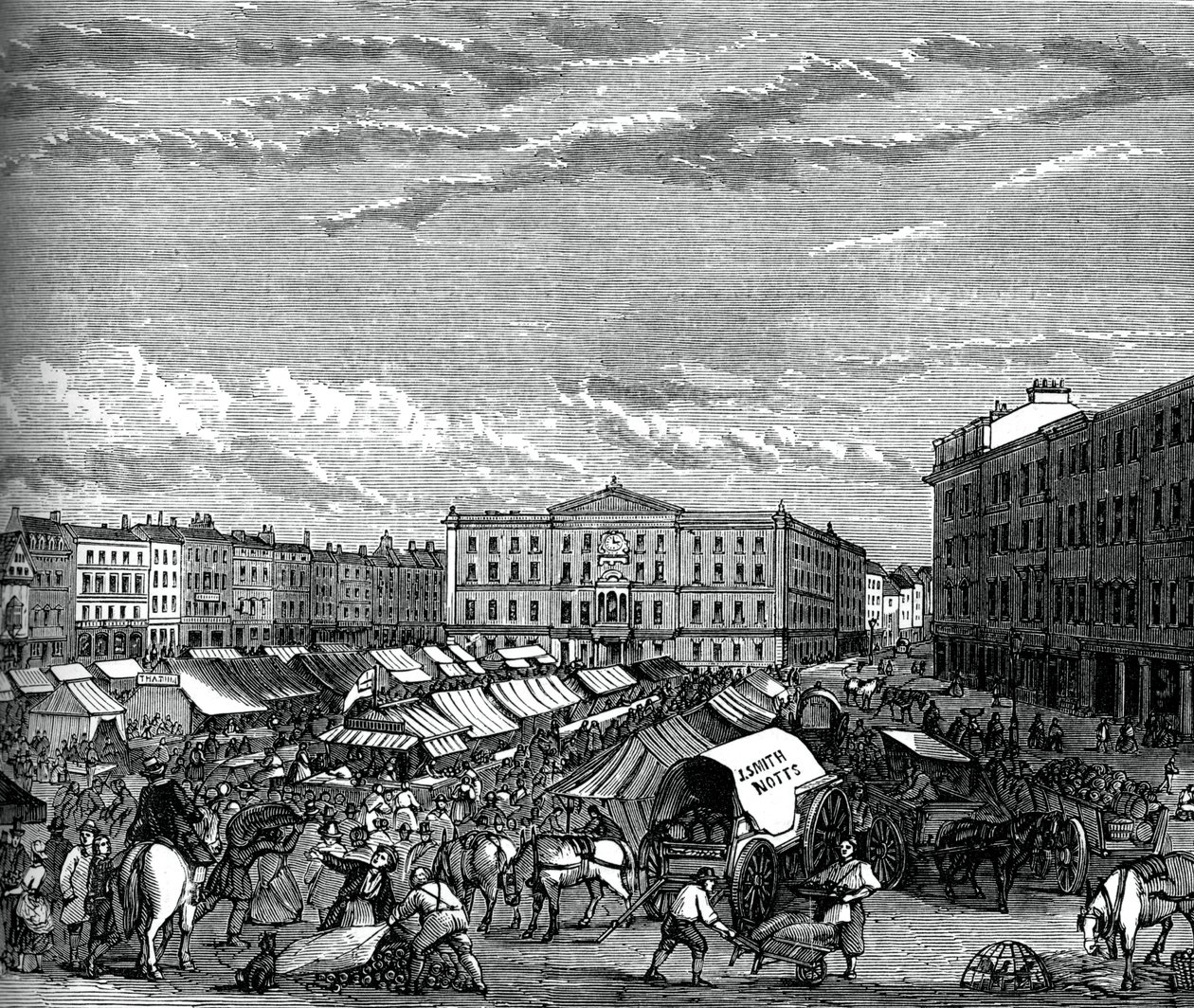 مكان سوق نوتنغهام ، c1880 بواسطة غير معروف