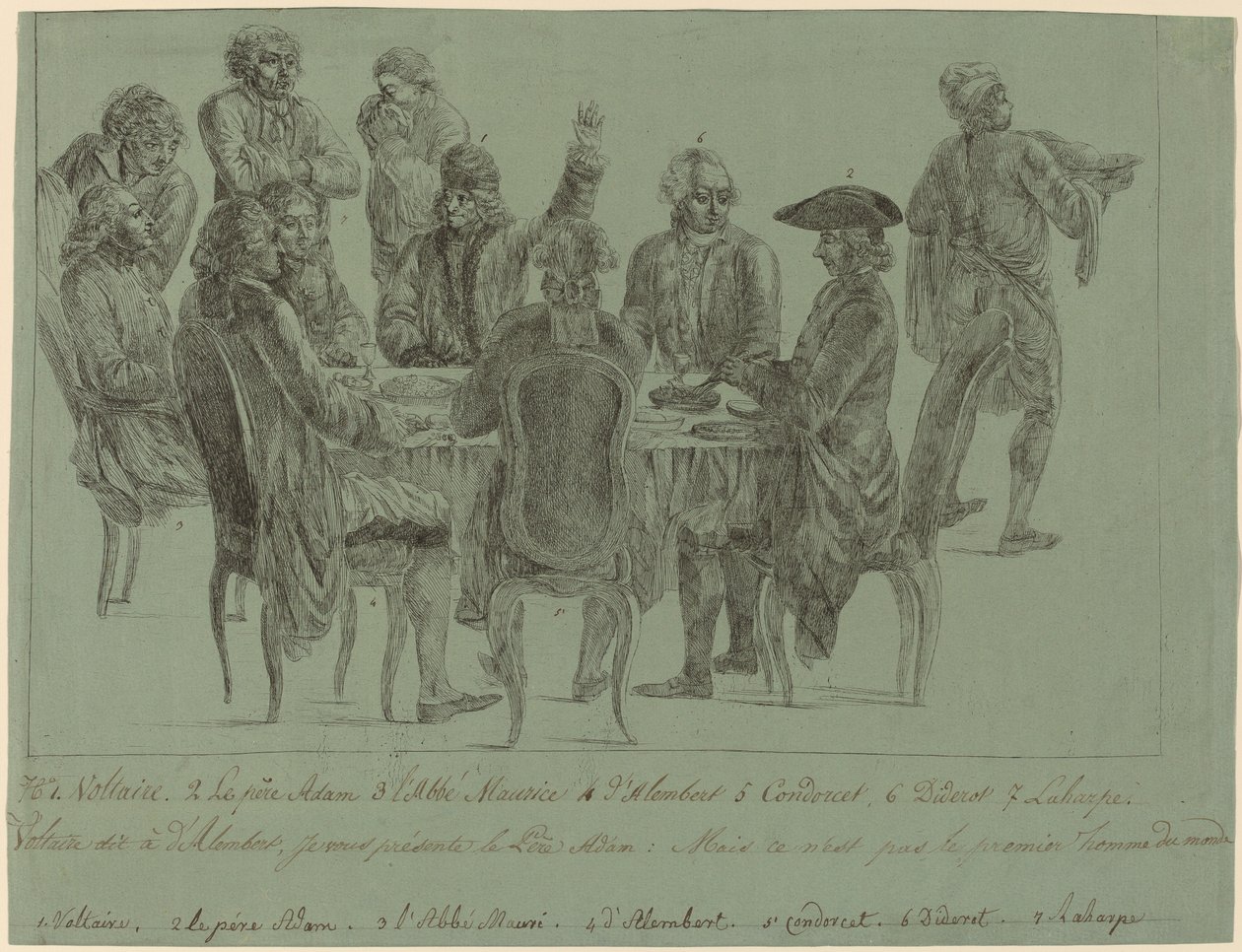 وجبة الفلاسفة بعد عام 1772. بواسطة غير معروف