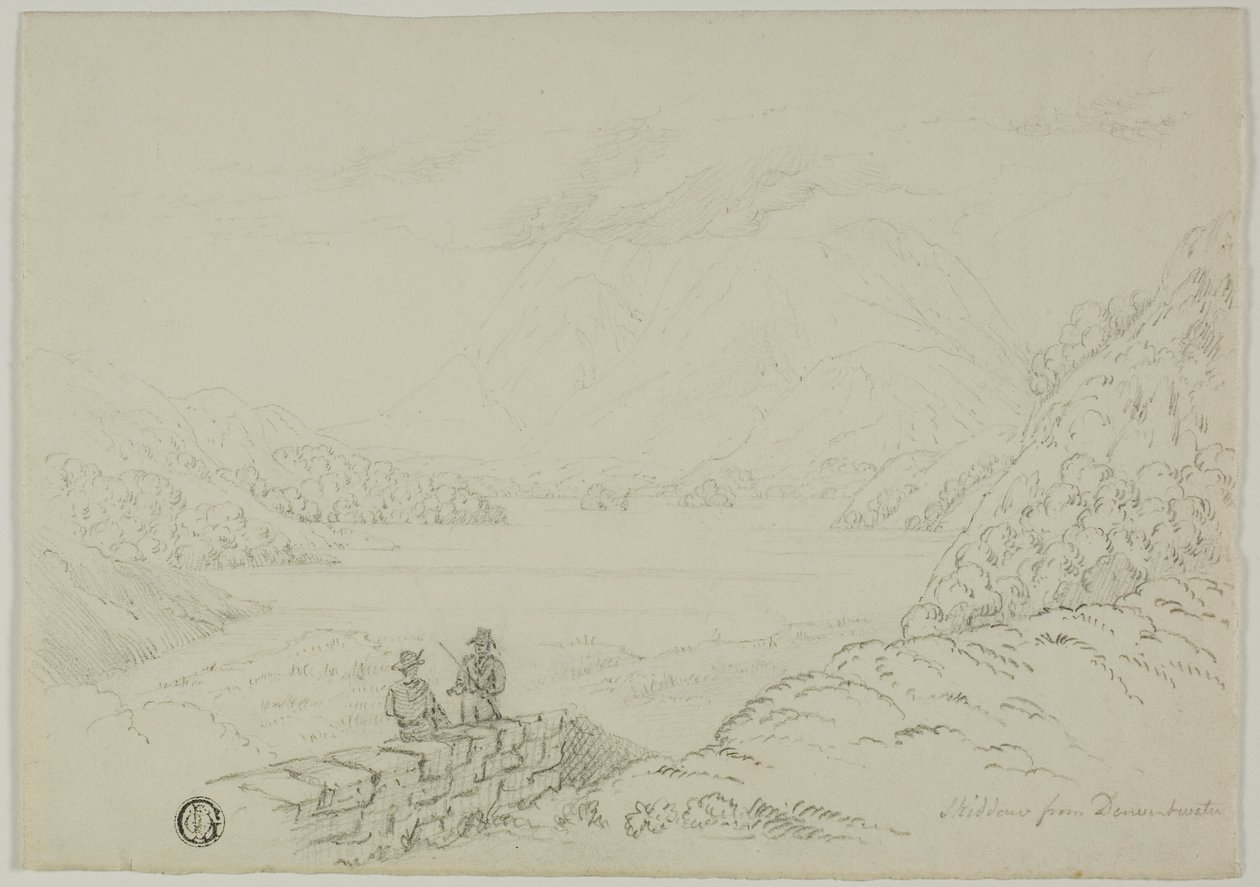 Skiddaw من ديروينت ووتر بواسطة غير معروف