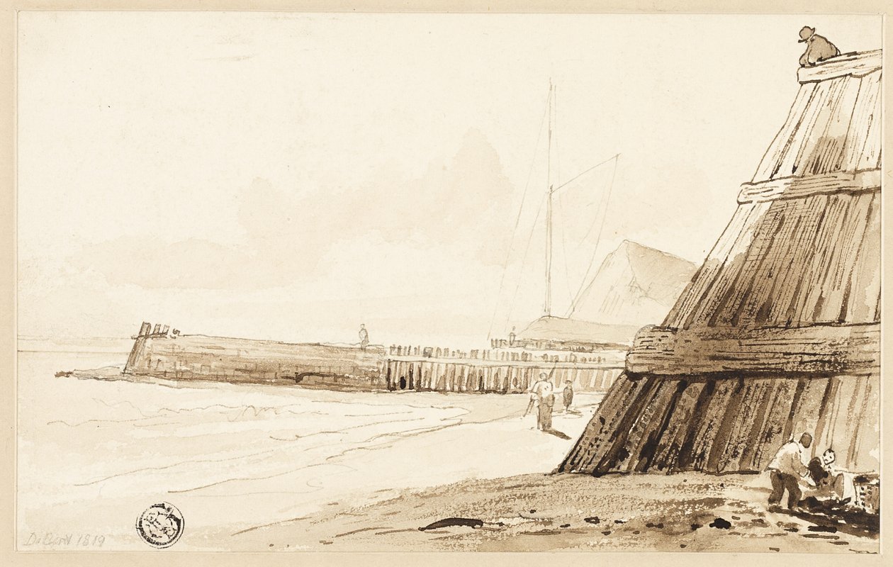 Stockade على طول الشاطئ بواسطة غير معروف