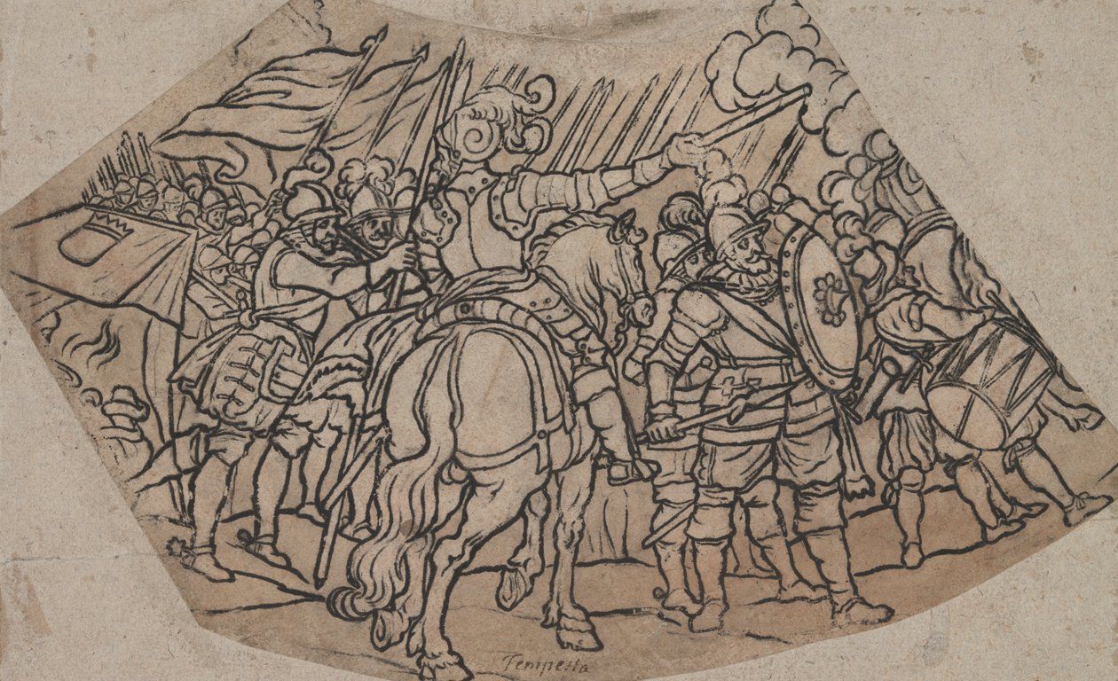 المحاربون على ظهور الخيل بواسطة غير معروف