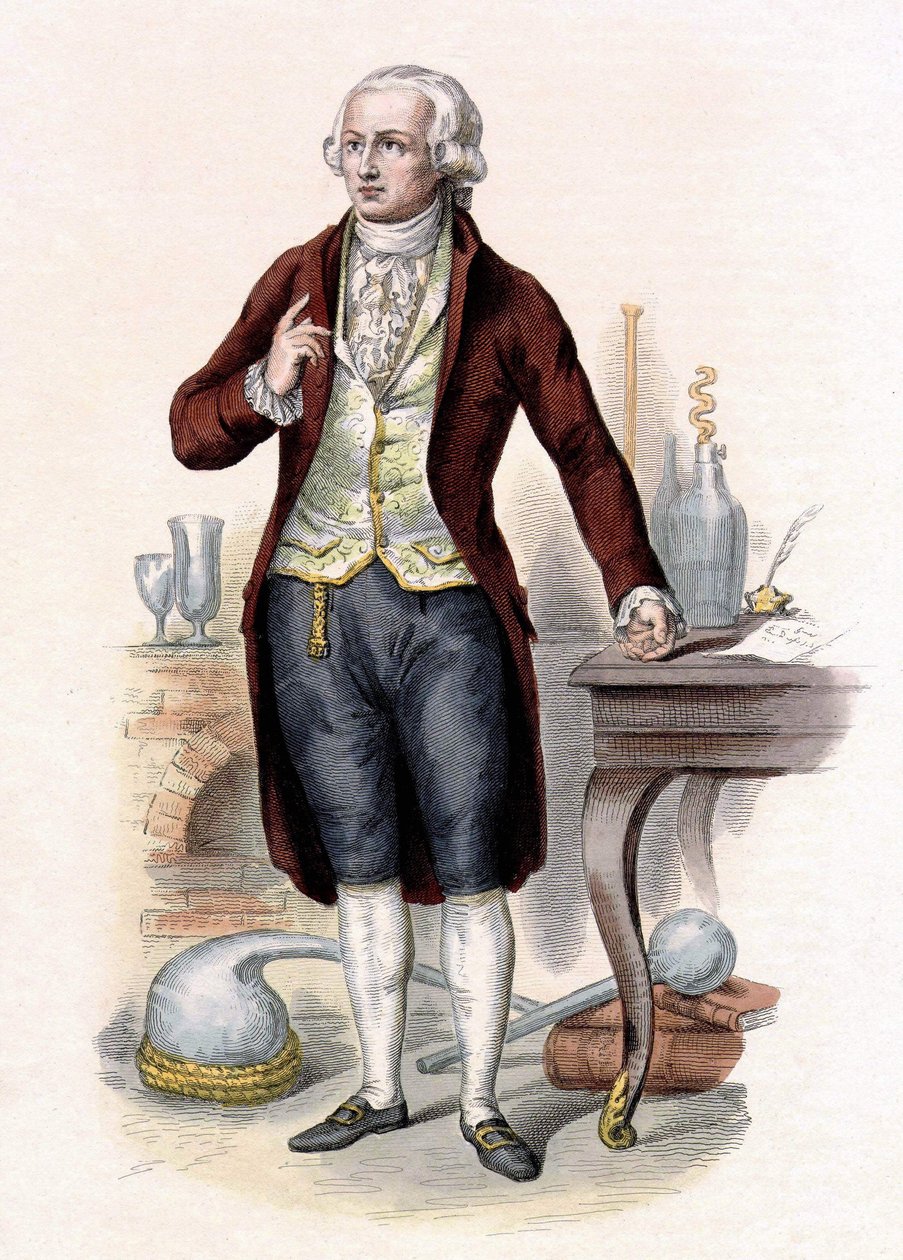 أنطوان لوران دي لافوازييه (1743-1794) ، كيميائي فرنسي. بواسطة فنان غير معروف
