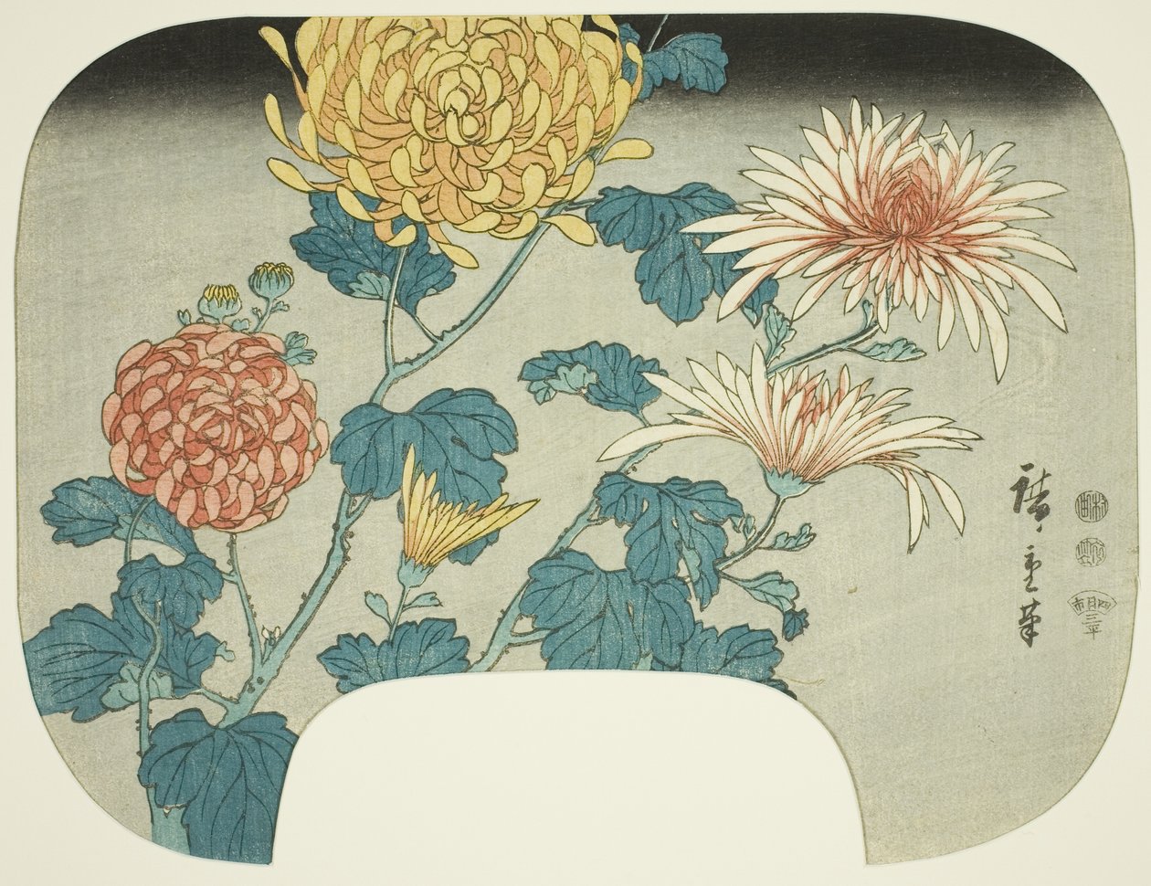 أقحوان بواسطة Utagawa Hiroshige