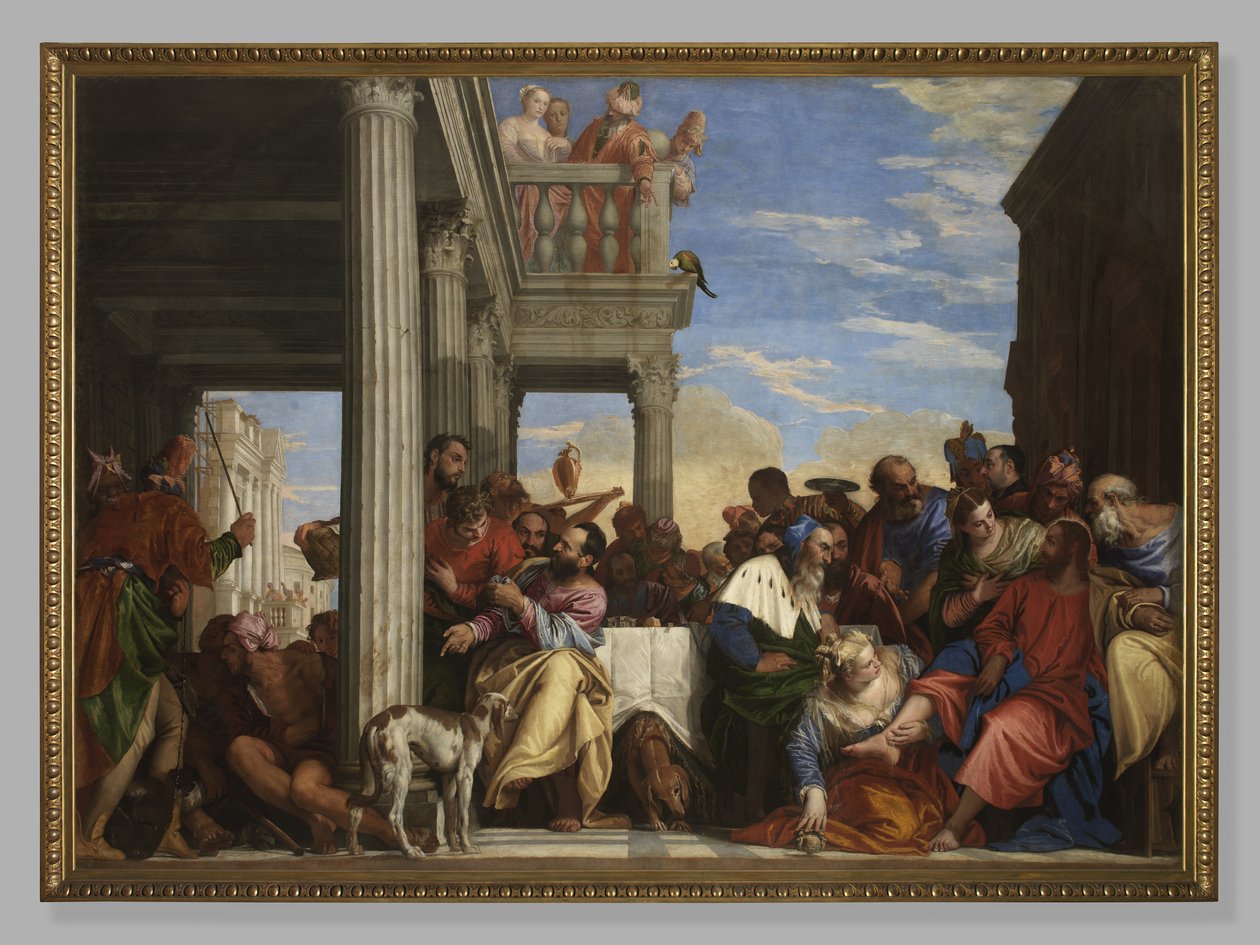 عشاء في بيت سمعان 1555-56 بواسطة فيرونيز