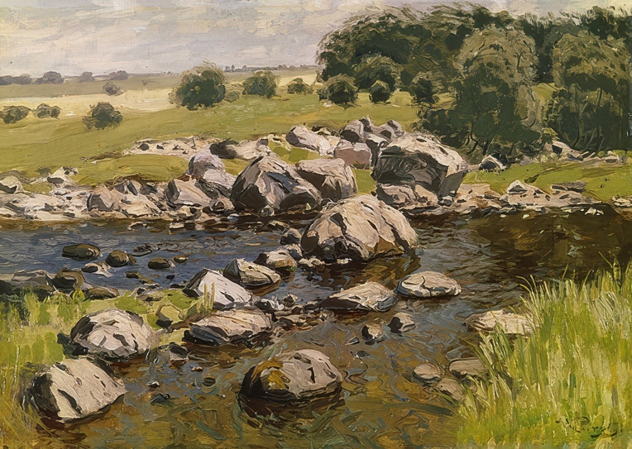 مناظر طبيعية بالحجارة. حوالي عام 1910 بواسطة Vilhelms Purvitis