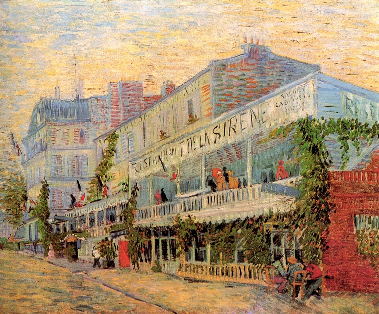 مطعم De la Sirène في Asnières بواسطة فنسنت فان جوخ