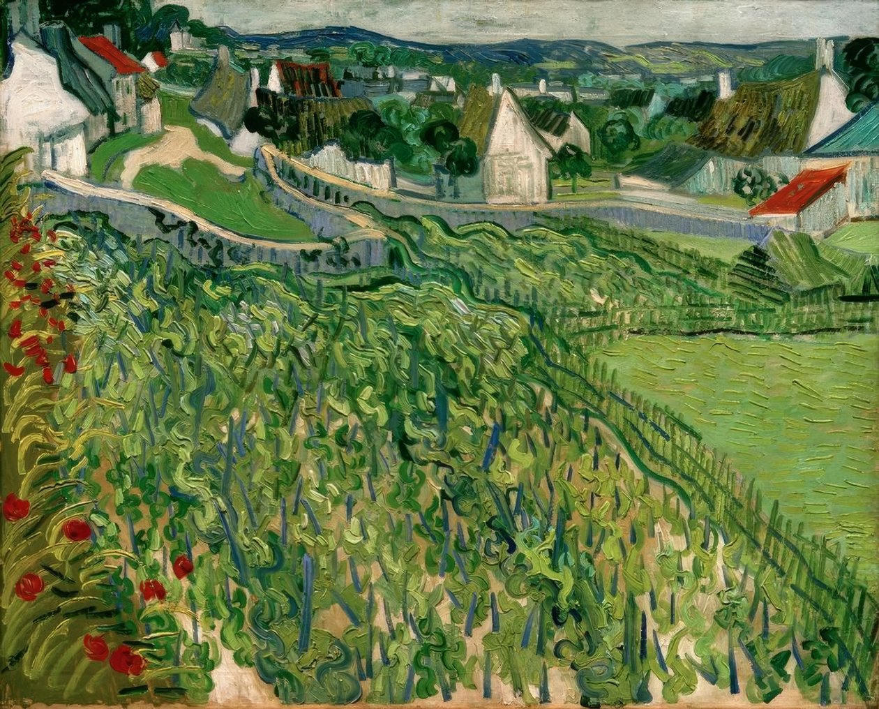 الكروم بإطلالة على Auvers بواسطة فنسنت فان جوخ