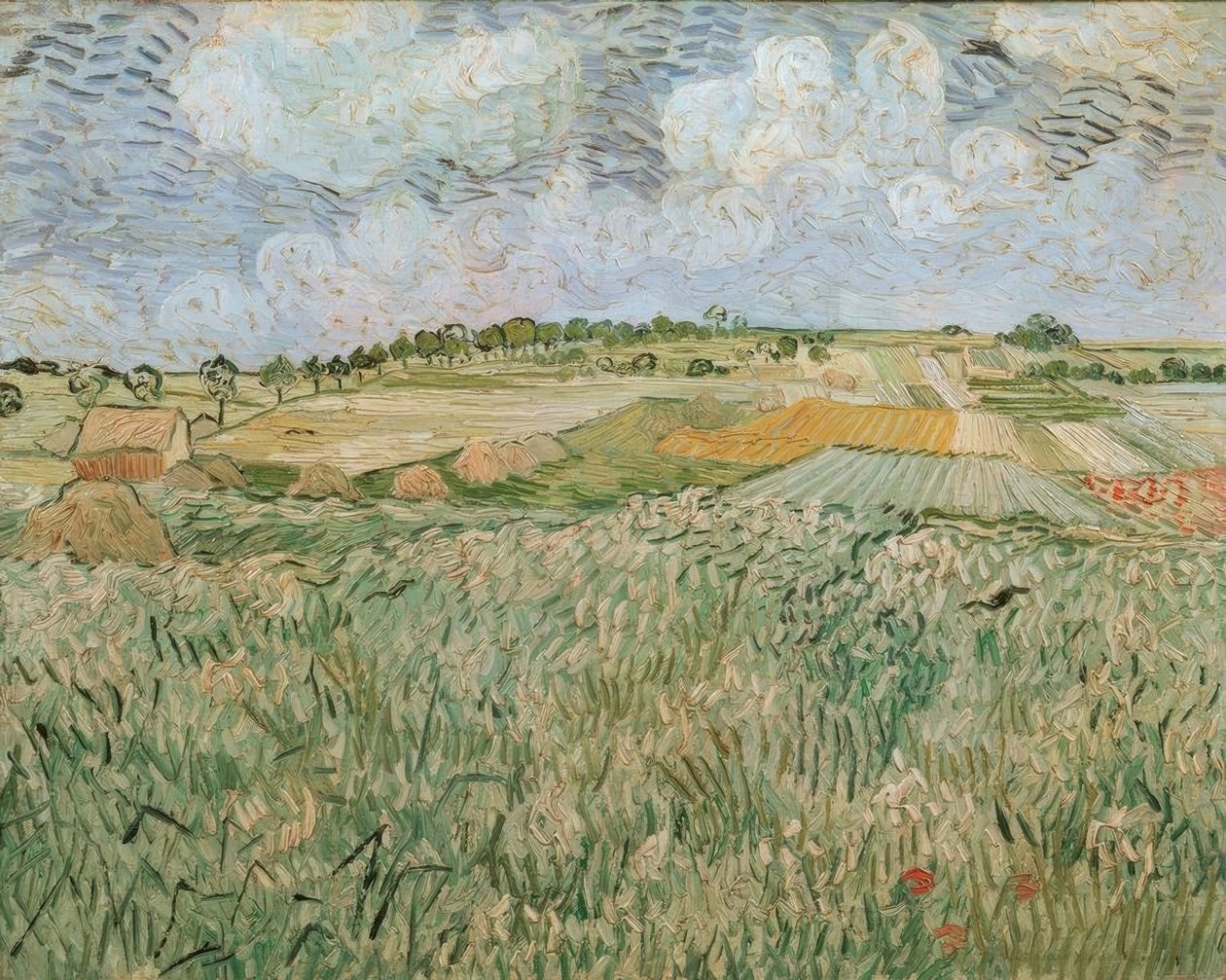 سهل Auvers بسحب المطر بواسطة فنسنت فان جوخ