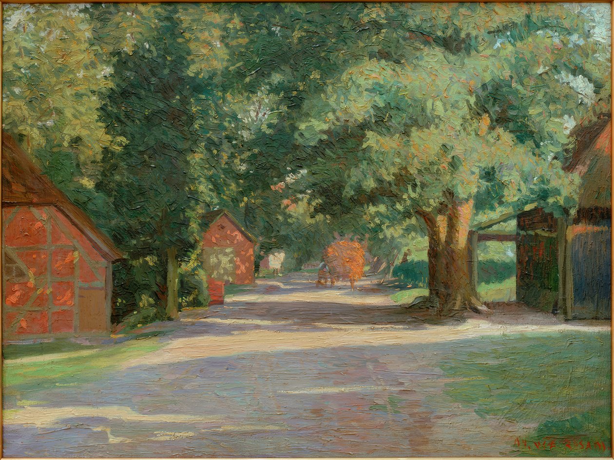 Sommerliche Dorfstraße بواسطة والتر روزام