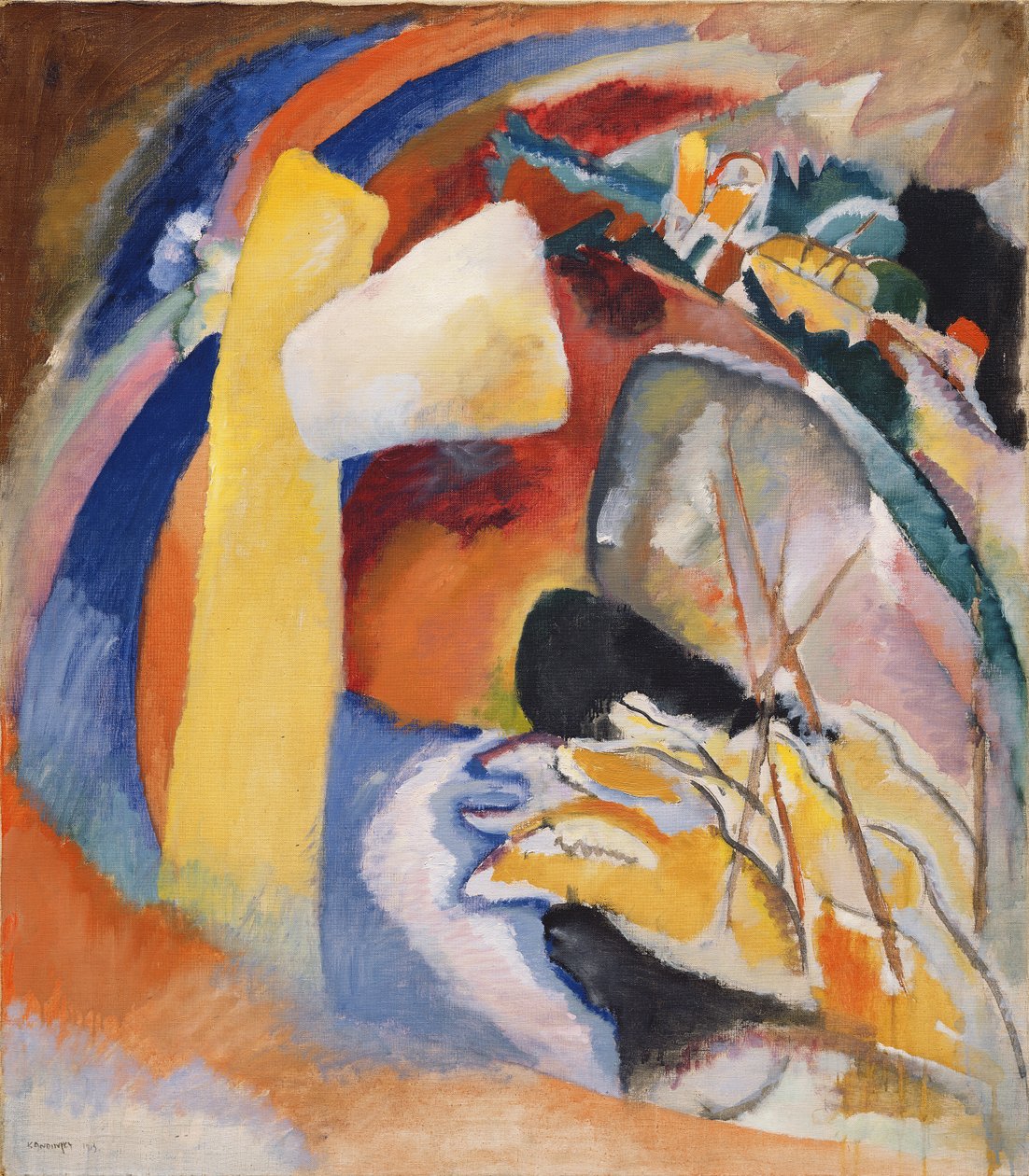 دراسة للرسم باللون الأبيض ، 1913 بواسطة فاسيلي كاندينسكي