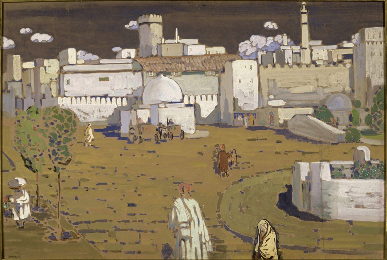 المدينة العربية 1905. بواسطة فاسيلي كاندينسكي