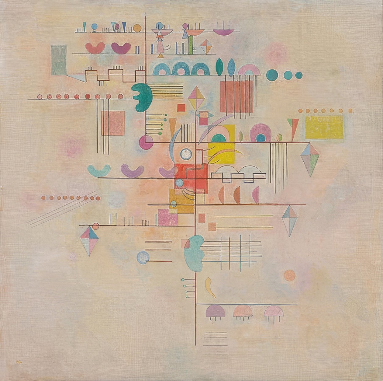 Zarter Aufstieg (صعود رشيق). 1934 بواسطة فاسيلي كاندينسكي