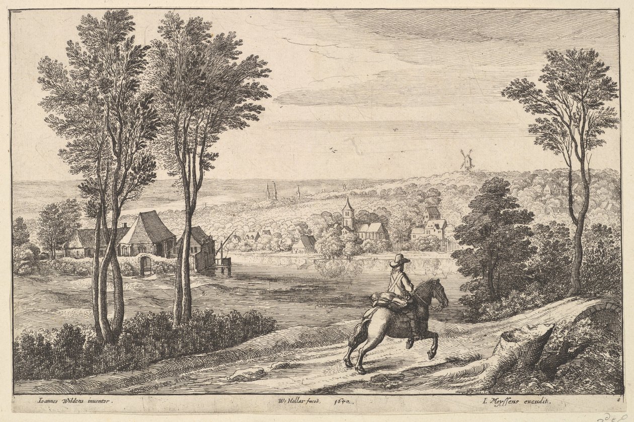 الفارس ، 1650. بواسطة وينسلوس هولار