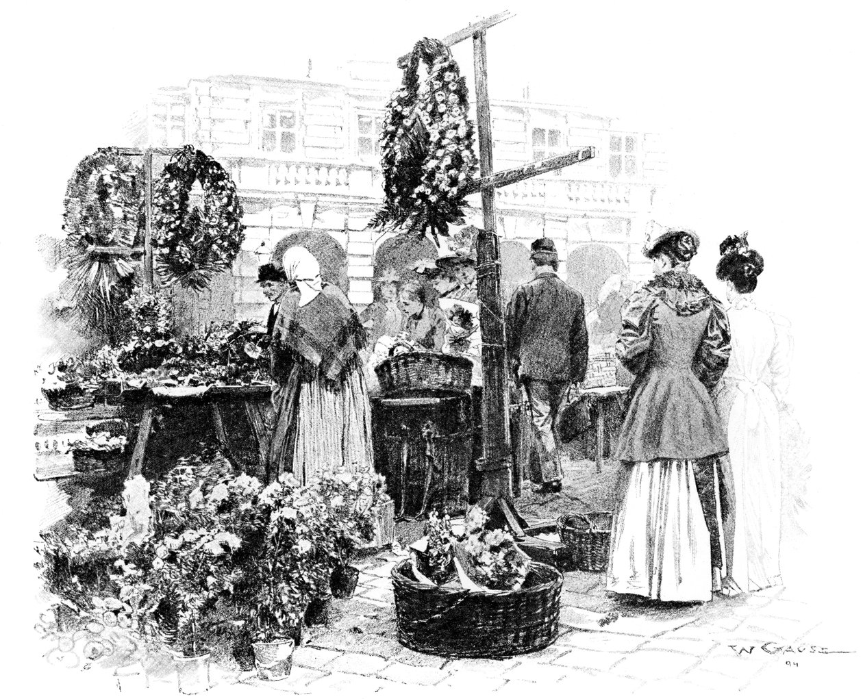 سوق الزهور ، 1901. بواسطة فيلهلم جوز