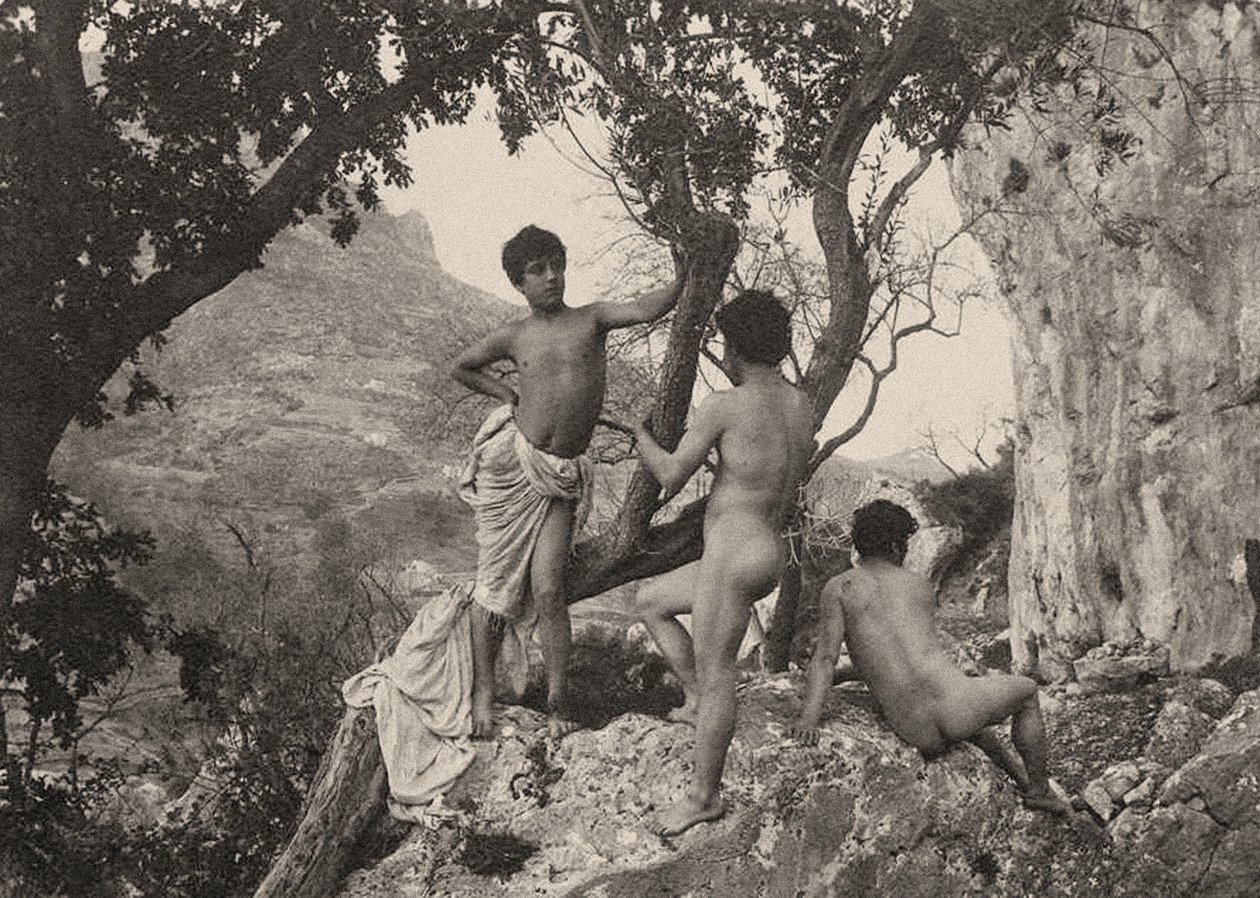 دراسة العراة الذكور ، c.1900 بواسطة البارون فيلهلم فون جلودين
