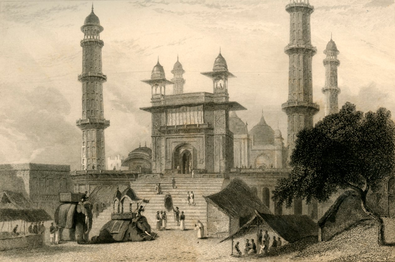 مسجد Mathura ، 1835. بواسطة وليام دانييل