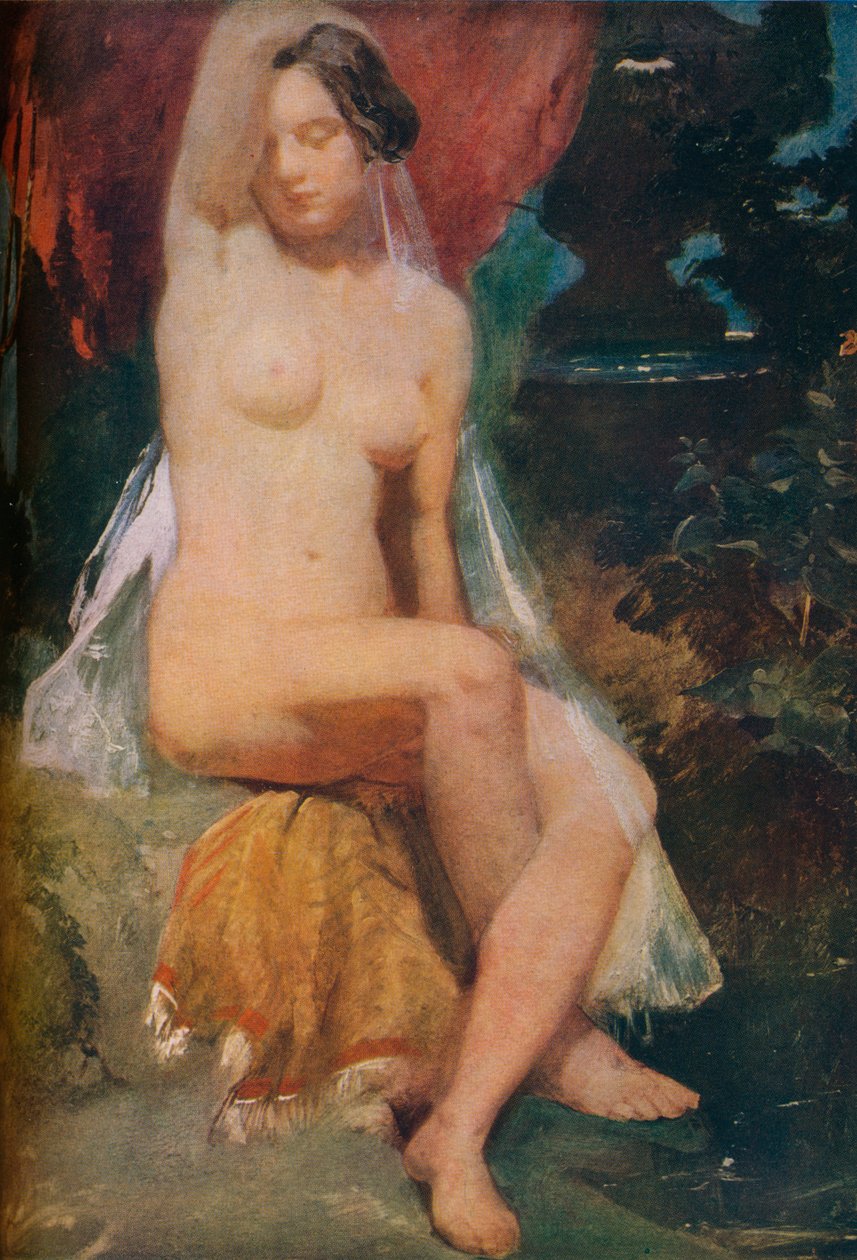 امرأة في نافورة ، c1840. بواسطة وليام إيتي