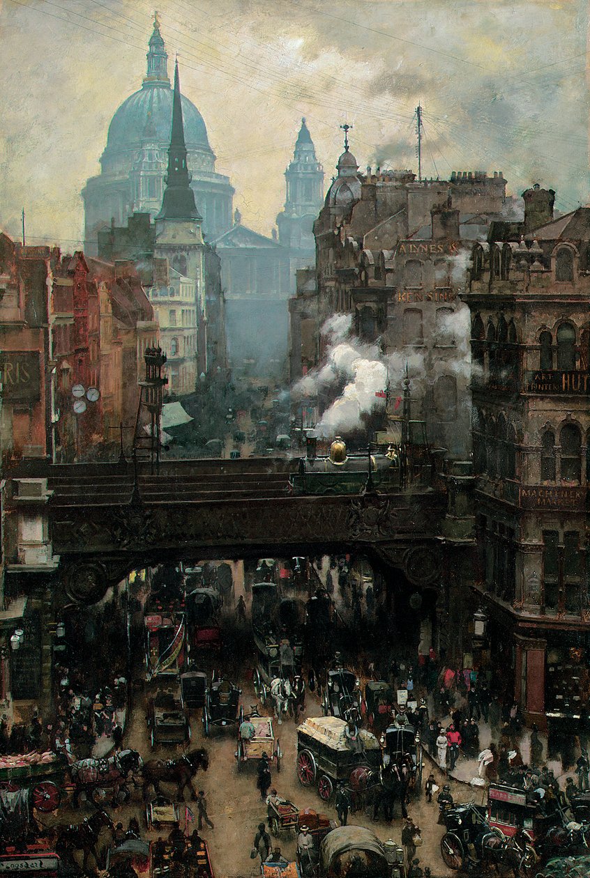 سانت بولس ولودجيت هيل ، c.1887 بواسطة ويليام لوجسدايل