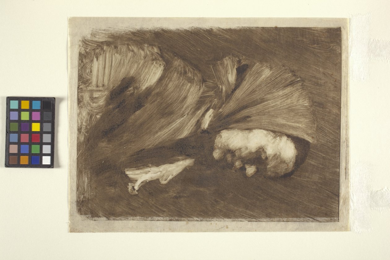 امرأة في وشاح (monoprint) بواسطة وليام ميريت تشيس