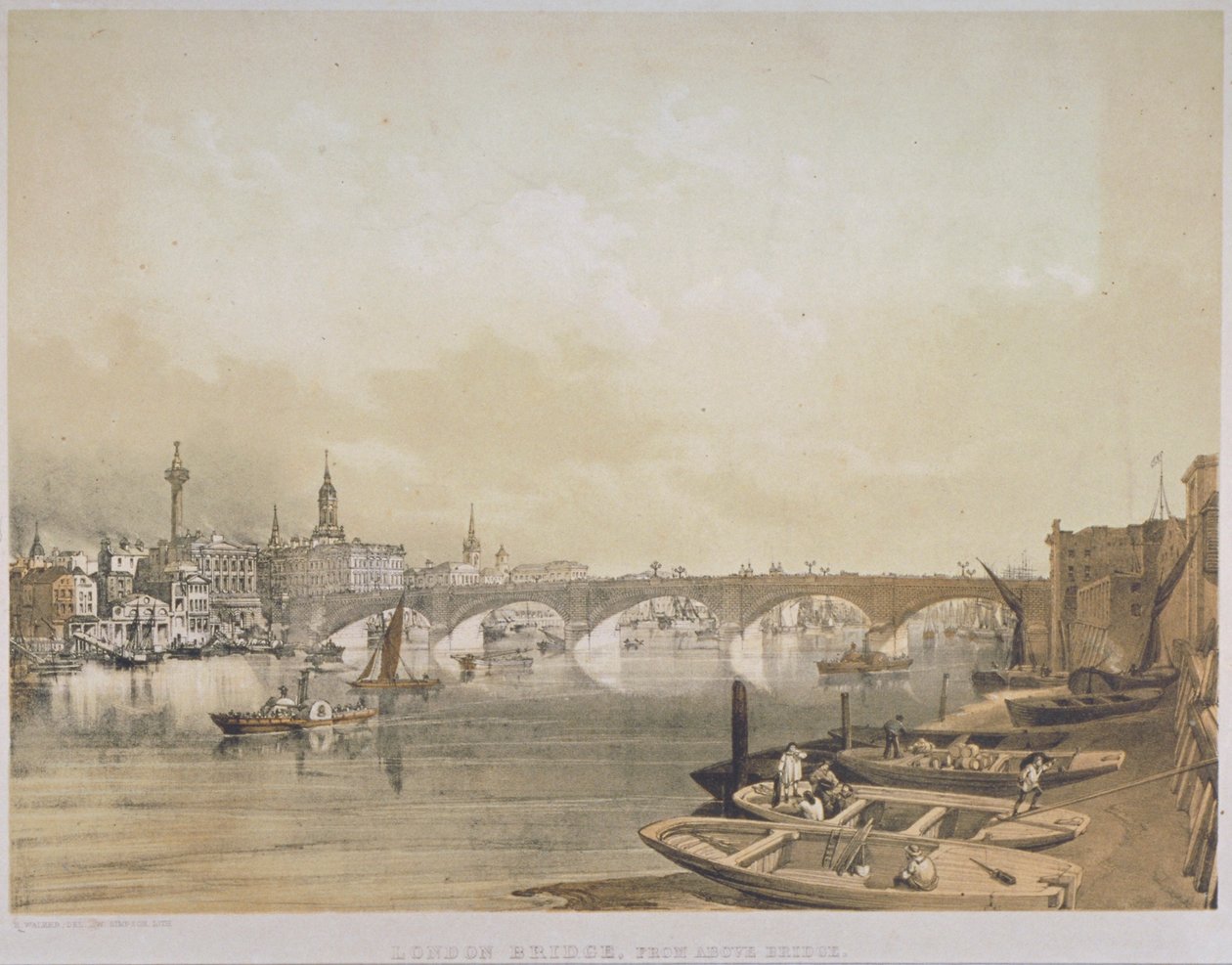 جسر لندن ، 1852 بواسطة وليام سيمبسون