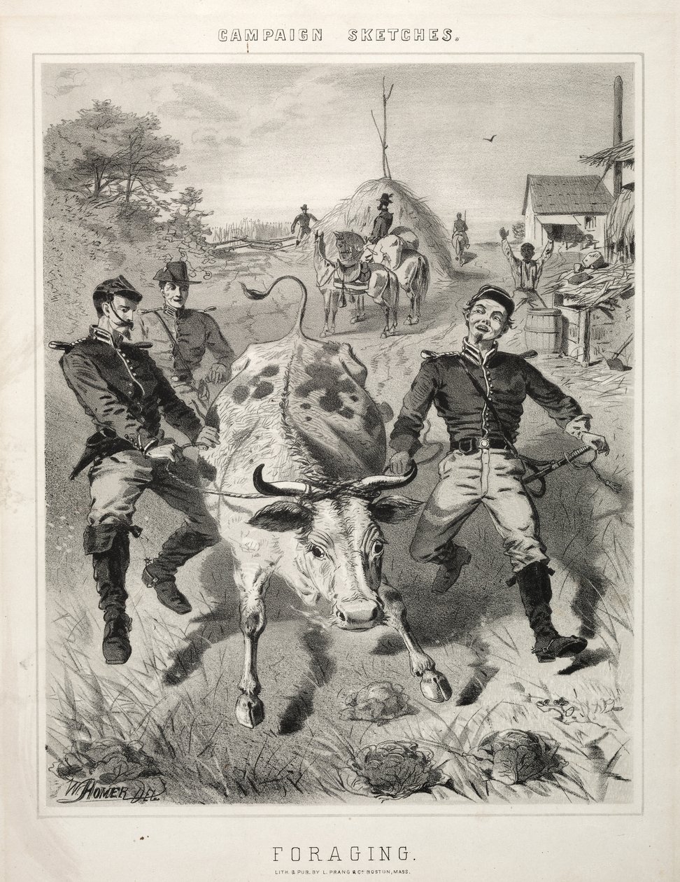 اسكتشات الحملة: البحث عن الطعام ، 1863. بواسطة وينسلو هومر