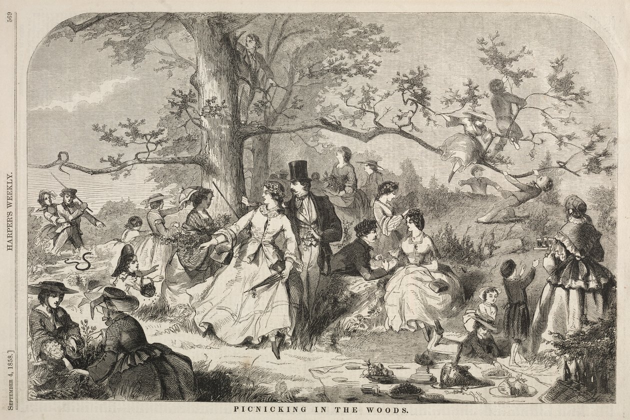 الالتقاط في الغابة ، 1858. بواسطة وينسلو هومر