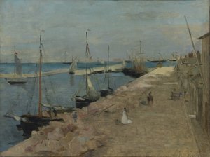 الميناء في Cherbourg ، 1871