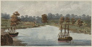 سيدني كوف ، 1788 (نقش نحاسي ملون باليد)