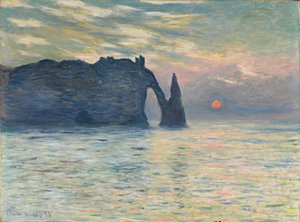 The Cliff، Étretat، Sunset، 1882-1883