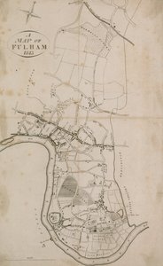 خريطة فولهام ، لندن ، 1813