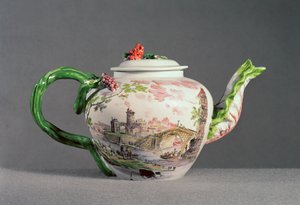 إبريق شاي لونغتون هول ، 1755 (الخزف)
