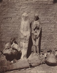 مومياوات مصرية مصرية ، ج. 1870.
