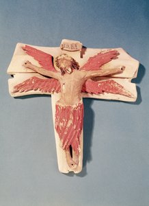 المسيح المجنح على الصليب (حجر متعدد الألوان)
