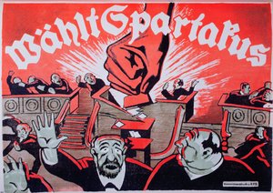 Votez Spartacus ، ملصق انتخابي للدوري Spartacist ، 1918