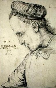 صورة ذاتية ، c.1517 (فحم على ورق)