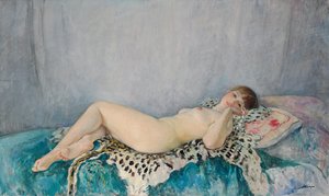 عارية على جلد النمر ، Le Cannet ، 1926