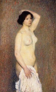 امرأة عارية واقفة ،