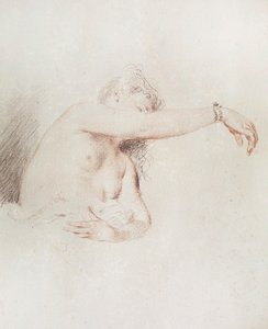 رفع امرأة عارية مع ذراعها