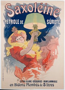 إعلان ملصق "ساكسونيا" ، زيت مصباح الأمان ، 1901