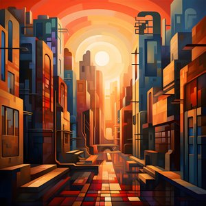 النمط التكعيبي لرسم المناظر الطبيعية الحضرية 1