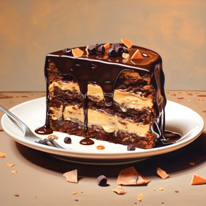كعكة الشوكولاتة بالكراميل والراوند 4