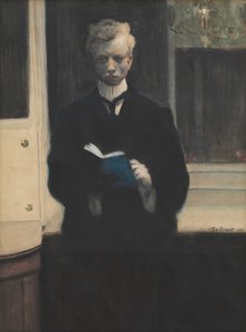 صورة شخصية مع كتاب رسم أزرق