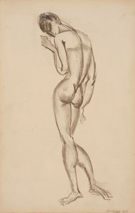 أنثى عارية ، منظر خلفي ، 1909.