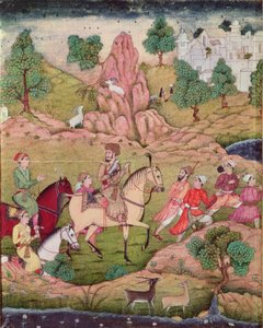 الصيد مع الصقر ، سلالة صفوية (1502-1736)