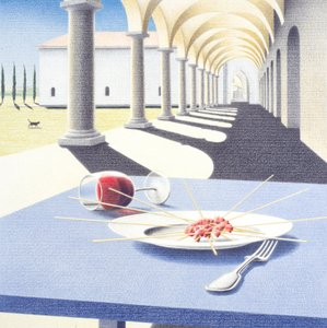 باستا، 2005، رسم بالقلم الرصاص الملون على الورق