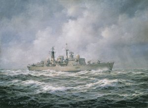 HMS إكستر في البحر ، 1990