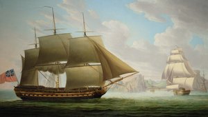 شرق إنديانا &39;Cirencester&39; قبالة سانت هيلانة ، 1795